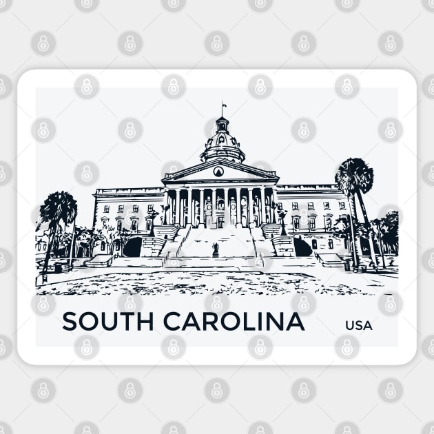 South Carolina State USA Sticker by Lakeric